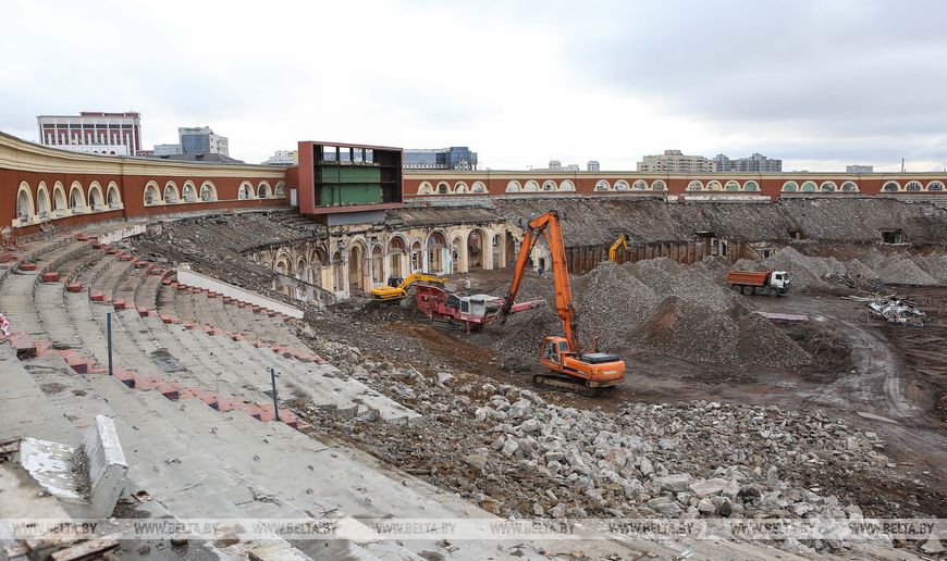 Реконструкция минского стадиона Динамо, фото belta.by